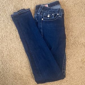 True Religion- Denim and Faux Pearl Trim